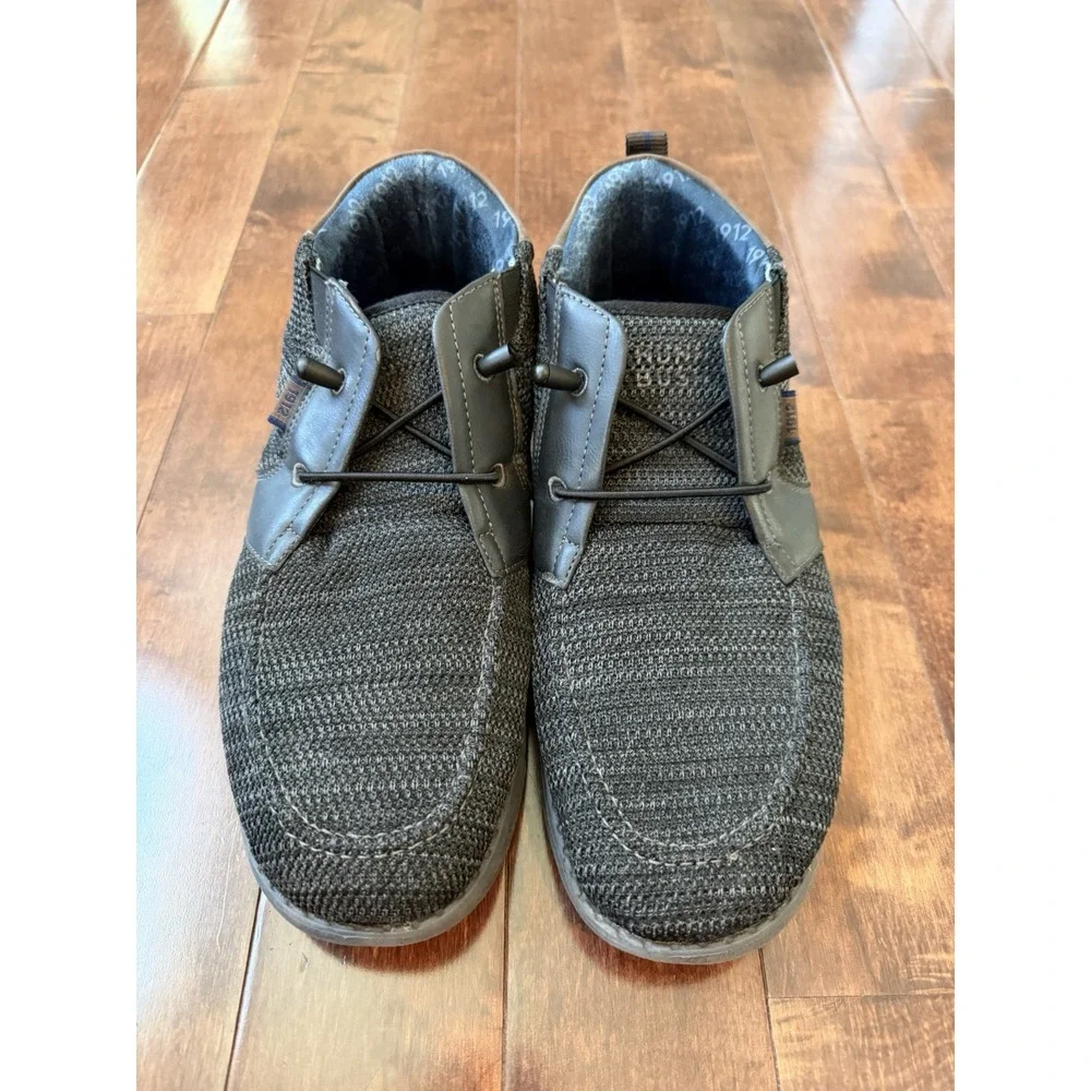 Mens Shoes Nunn Bush Brewski Knit 2.0 Slip On Fabric Moc Toe Sz 9.5 Gray